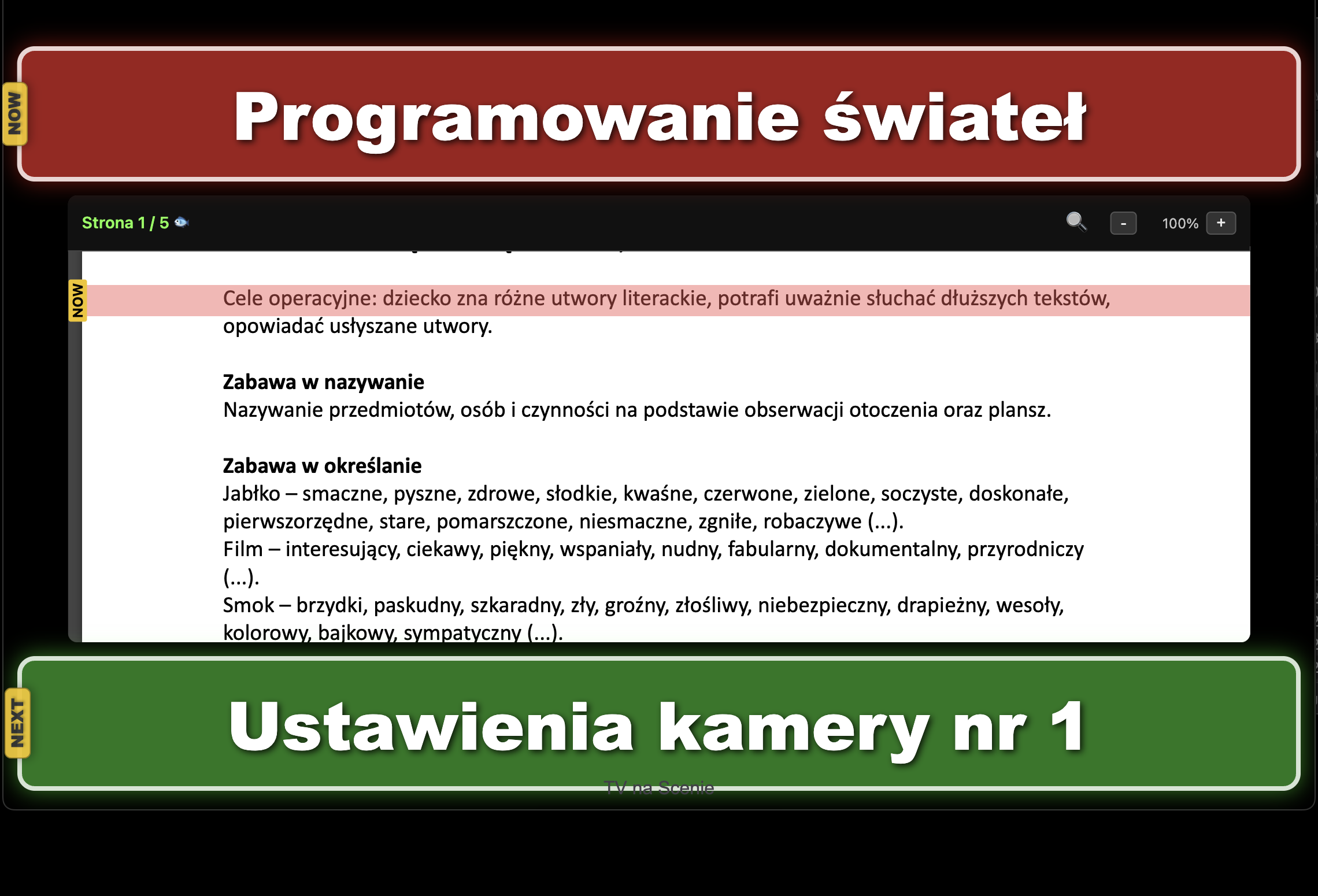 Widok promptera AJA Skrypt